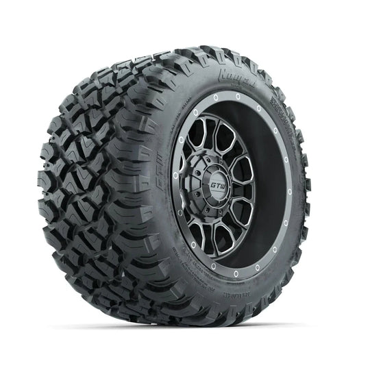Set of (4) 12 in GTW¬Æ Volt Gunmetal Wheels with 22x11-R12 Nomad All-Terrain Tires