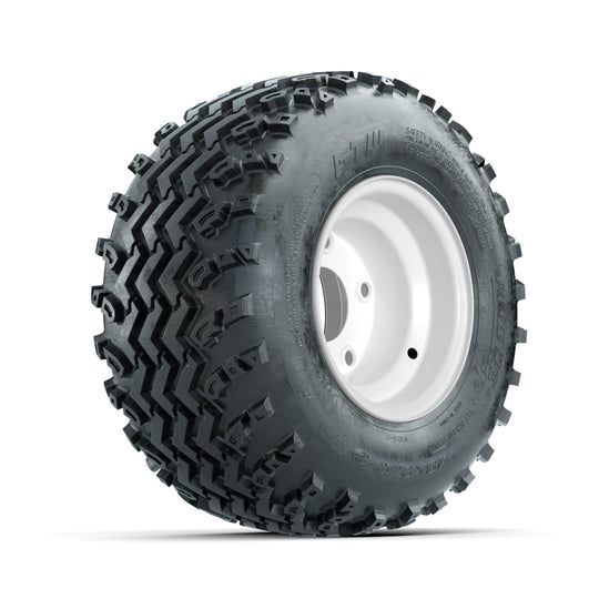 GTW Steel White Centered 5-Hole 8 in Wheels with 18x9.50-8 Rogue All Terrain Tires ‚Äì Full Set