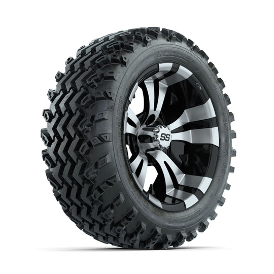 GTW Vampire Machined/Black 14 in Wheels with 23x10.00-14 Rogue All Terrain Tires ‚Äì Full Set