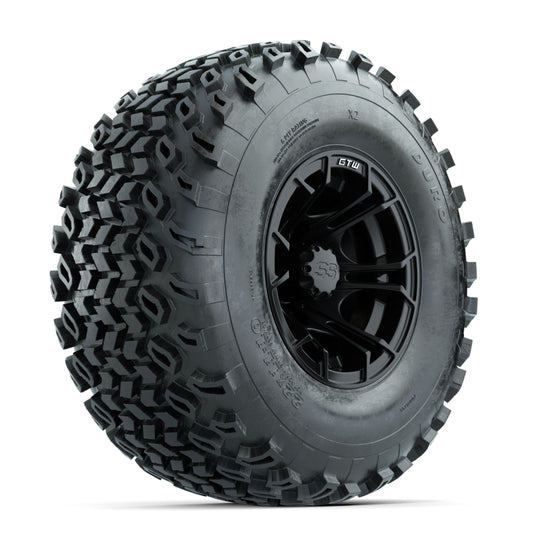 GTW Spyder Matte Black 10 in Wheels with 22x11-10 Duro Desert All Terrain Tires ‚Äì Full Set