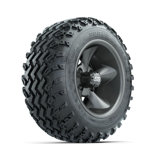GTW Godfather Matte Grey 12 in Wheels with 22x11.00-12 Rogue All Terrain Tires ‚Äì Full Set