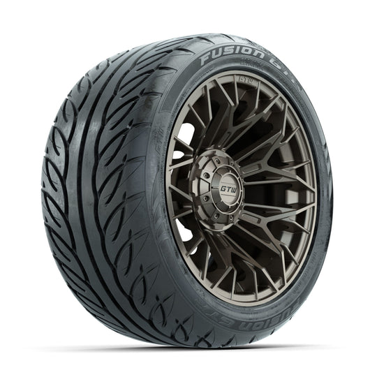 GTW Stellar Matte Bronze 14 in Wheels with 225/40-R14 Fusion GTR Street Tires ‚Äì Full Set