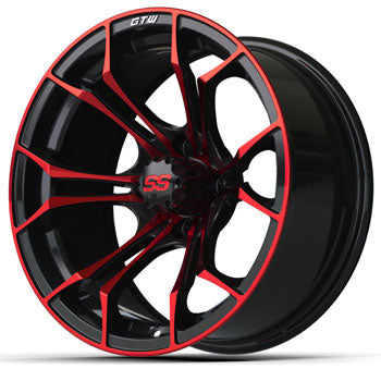 GTW Spyder Black with Red Accents Wheel - 15 Inch