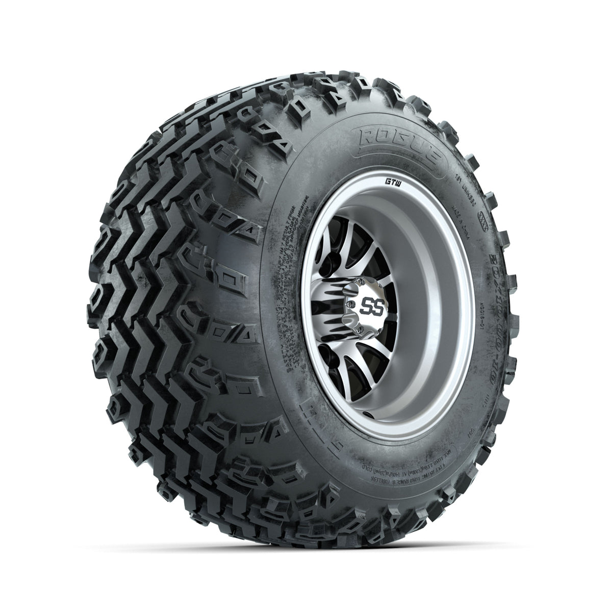GTW Medusa Machined/Black 10 in Wheels with 20x10.00-10 Rogue All Terrain Tires ‚Äì Full Set