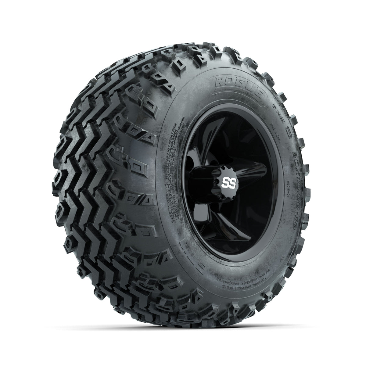 GTW Godfather Black 10 in Wheels with 20x10.00-10 Rogue All Terrain Tires ‚Äì Full Set