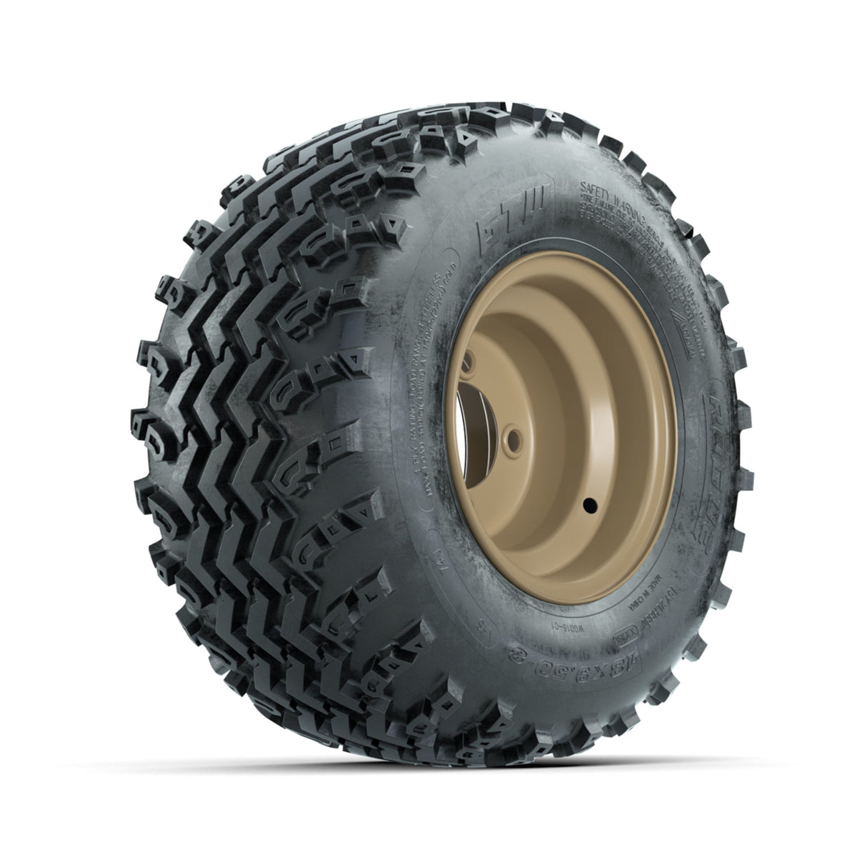 GTW Steel Stone Grey Centered 8 in Wheels with 18x9.50-8 Rogue All Terrain Tires ‚Äì Full Set