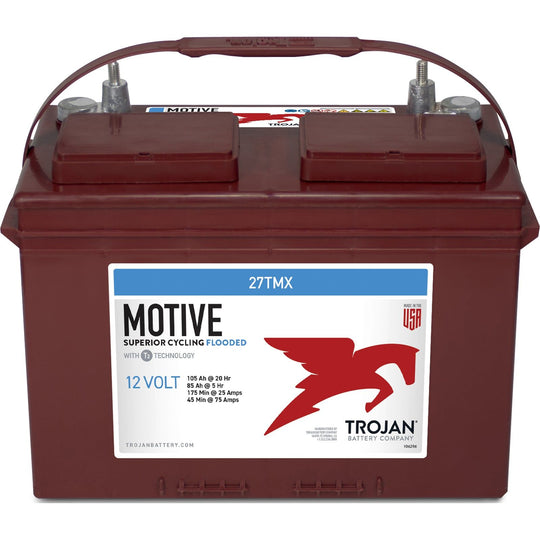 Trojan Motive 27TMX 12V 105Ah Marine RV Dual Purpose Battery Group 27