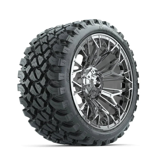 Set of (4) 15 in GTW¬Æ Stellar Chrome Wheels with 23x10-R15 Nomad All-Terrain Tires