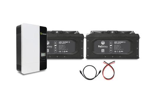 Big Battery 48V 2X HUSKY 2 KIT – 3K Growatt Inverter