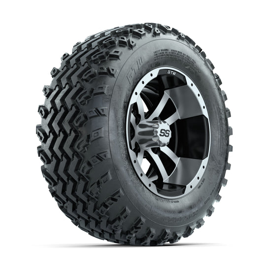 GTW Storm Trooper Machined/Black 12 in Wheels with 23x10.00-12 Rogue All Terrain Tires ‚Äì Full Set