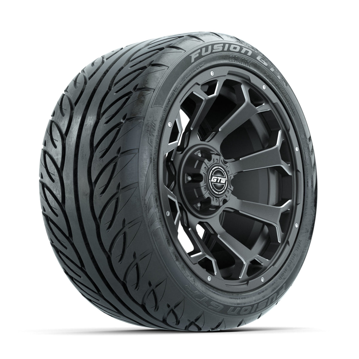 GTW Raven Off-Road Matte Grey 14 in Wheels with 225/40-R14 Fusion GTR ...
