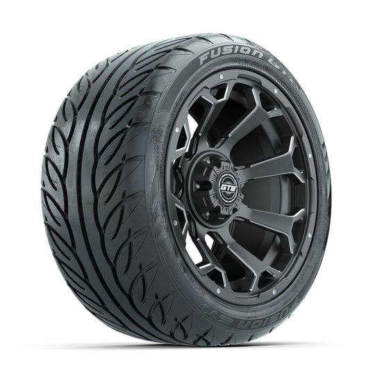 GTW Raven Off-Road Matte Grey 14 in Wheels with 225/40-R14 Fusion GTR Street Tires ‚Äì Full Set