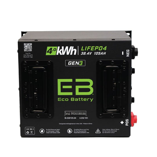 Eco Battery 38V 105Ah Cube LiFePO4 Golf Cart Gen3 Battery