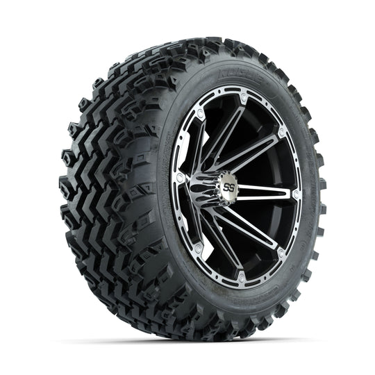 GTW Element Machined/Black 14 in Wheels with 23x10.00-14 Rogue All Terrain Tires ‚Äì Full Set