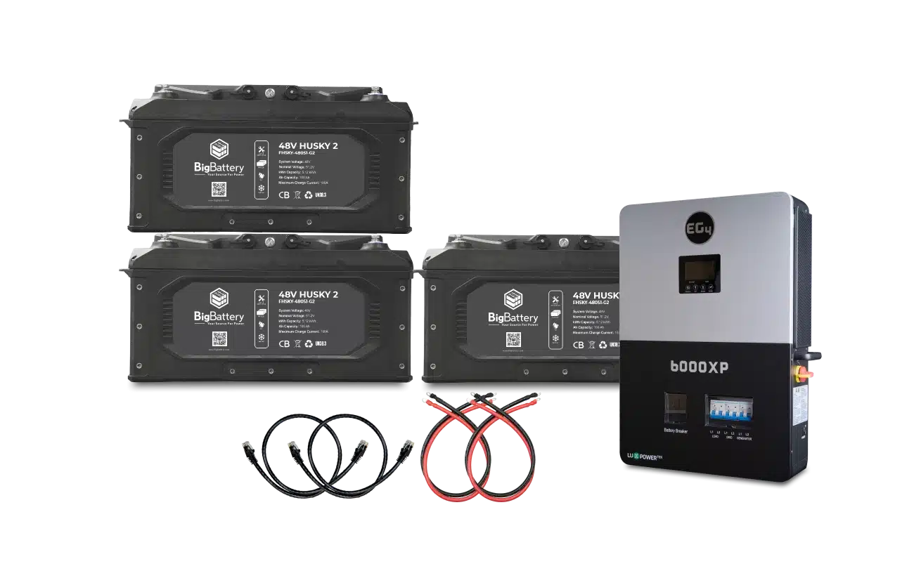 Big Battery 48V 3X HUSKY 2 KIT – EG4 6K OFF-GRID INVERTER