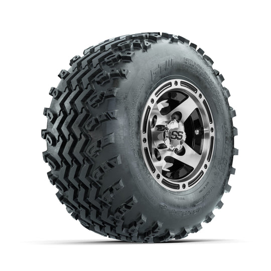 GTW Ranger Machined/Black 8 in Wheels with 18x9.50-8 Rogue All Terrain Tires ‚Äì Full Set