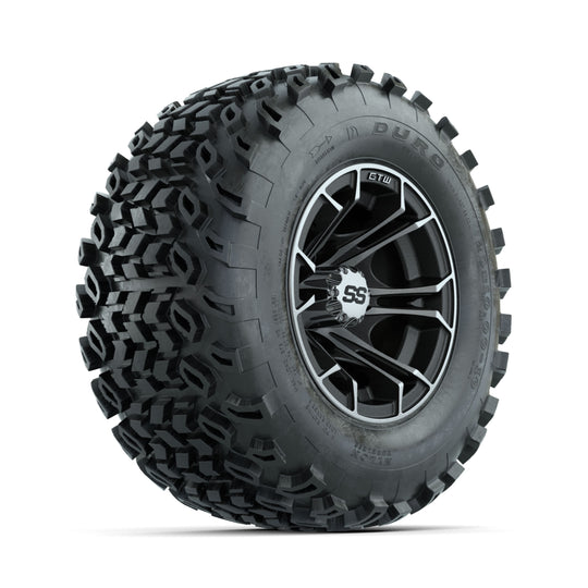 GTW Spyder Machined/Matte Grey 10 in Wheels with 20x10-10 Duro Desert All Terrain Tires ‚Äì Full Set