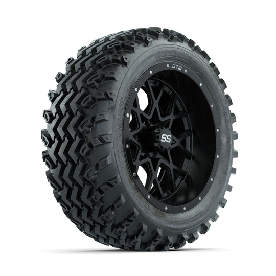 GTW Vortex Matte Black 14 in Wheels with 23x10.00-14 Rogue All Terrain Tires ‚Äì Full Set