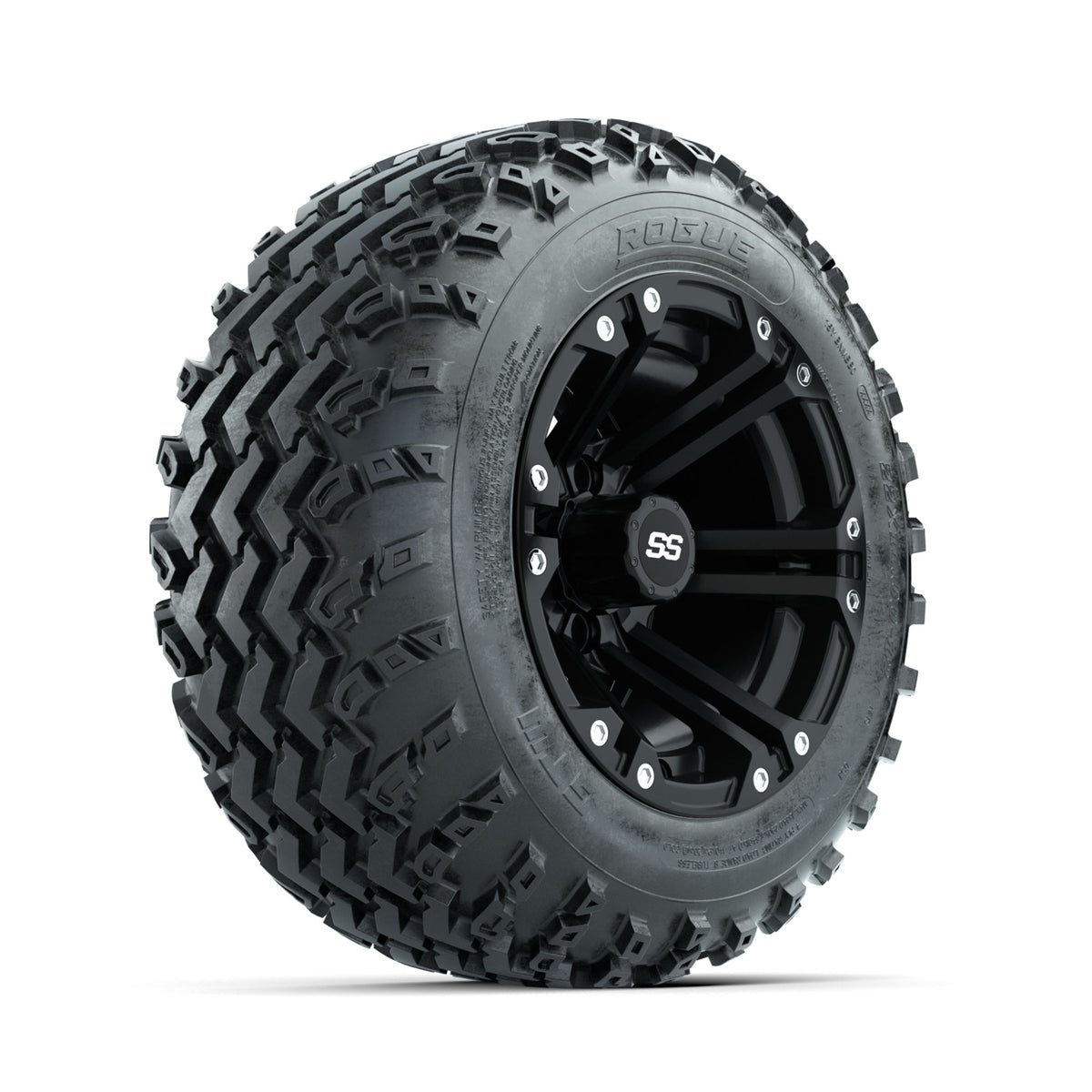 GTW Specter Matte Black 12 in Wheels with 22x11.00-12 Rogue All Terrain Tires ‚Äì Full Set