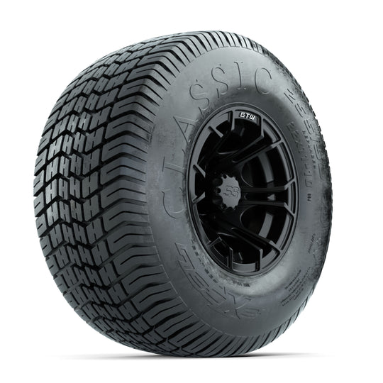 GTW Spyder Matte Black 10 in Wheels with 22x11-10 Excel Classic Street Tires ‚Äì Full Set