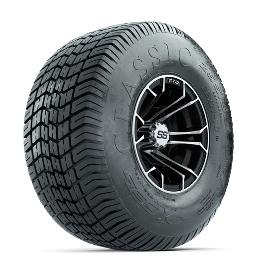 GTW Spyder Machined/Black 10 in Wheels with 22x11-10 Excel Classic Street Tires ‚Äì Full Set