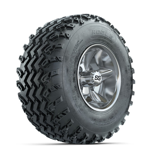 GTW Godfather Chrome 10 in Wheels with 22x11.00-10 Rogue All Terrain Tires ‚Äì Full Set