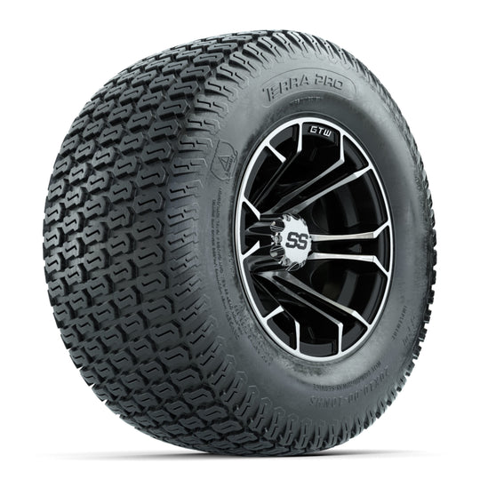 GTW Spyder Machined/Black 10 in Wheels with 20x10-10 Terra Pro S-Tread Traction Tires ‚Äì Full Set