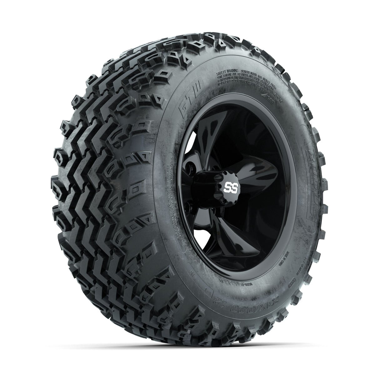 GTW Godfather Black 12 in Wheels with 23x10.00-12 Rogue All Terrain Tires ‚Äì Full Set