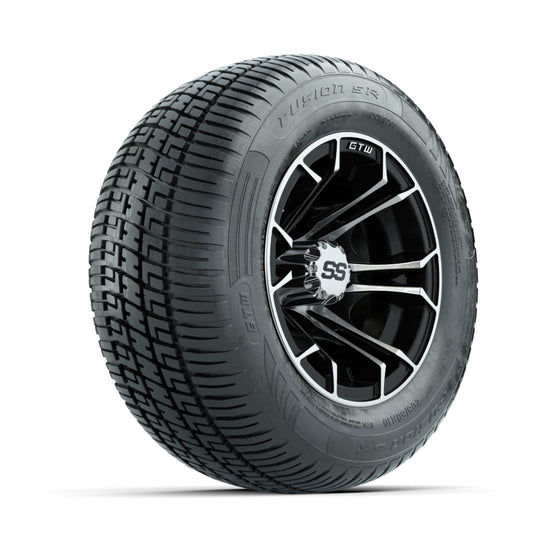 GTW Spyder Machined/Black 10 in Wheels with 205/50-10 Fusion SR Steel Belted Radial Tires ‚Äì Full Set