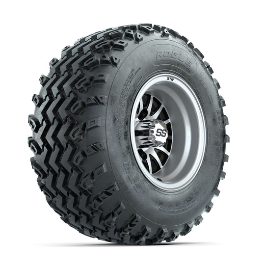 GTW Medusa Machined/Black 10 in Wheels with 22x11.00-10 Rogue All Terrain Tires ‚Äì Full Set