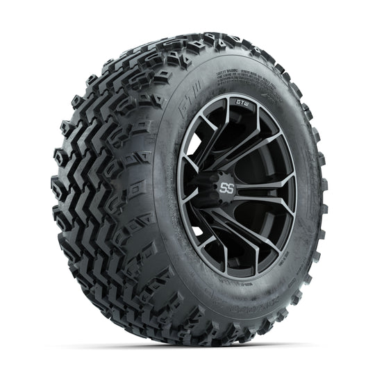 GTW Spyder Machined/Grey 12 in Wheels with 23x10.00-12 Rogue All Terrain Tires ‚Äì Full Set