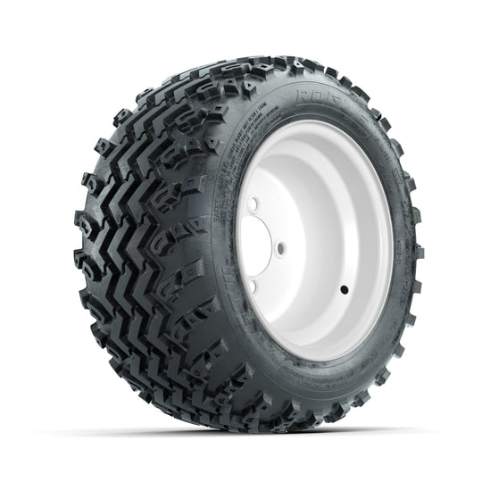 GTW Steel White 10 in Wheels with 18x9.50-10 Rogue All Terrain Tires ‚Äì Full Set