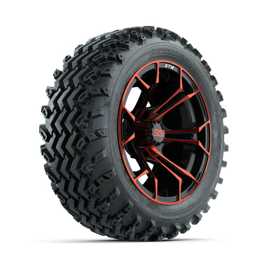 GTW Spyder Red/Black 14 in Wheels with 23x10.00-14 Rogue All Terrain Tires ‚Äì Full Set