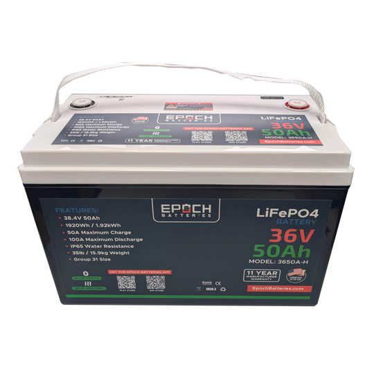 (PRE-ORDER) 36V 50Ah Essential Series - Bluetooth & Heated LiFePO4 Battery