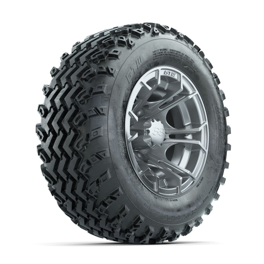 GTW Spyder Silver 12 in Wheels with 23x10.00-12 Rogue All Terrain Tires ‚Äì Full Set