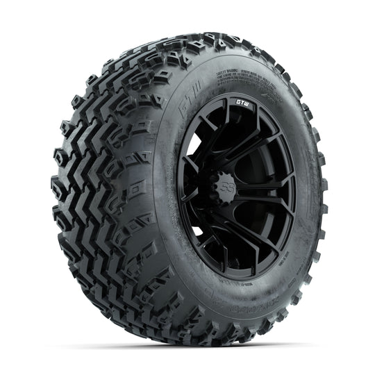 GTW Spyder Matte Black 12 in Wheels with 23x10.00-12 Rogue All Terrain Tires ‚Äì Full Set