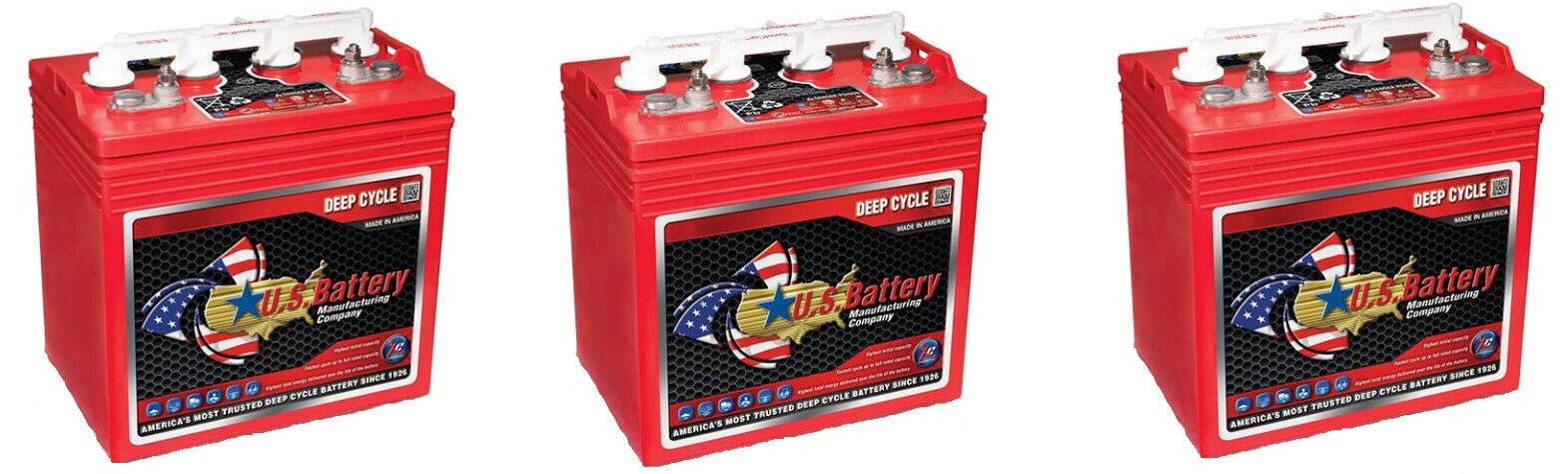 US Battery 8 Volt Golf Cart Battery 8V/170Ah (3 Pack, 24V) - 8VGC XC2