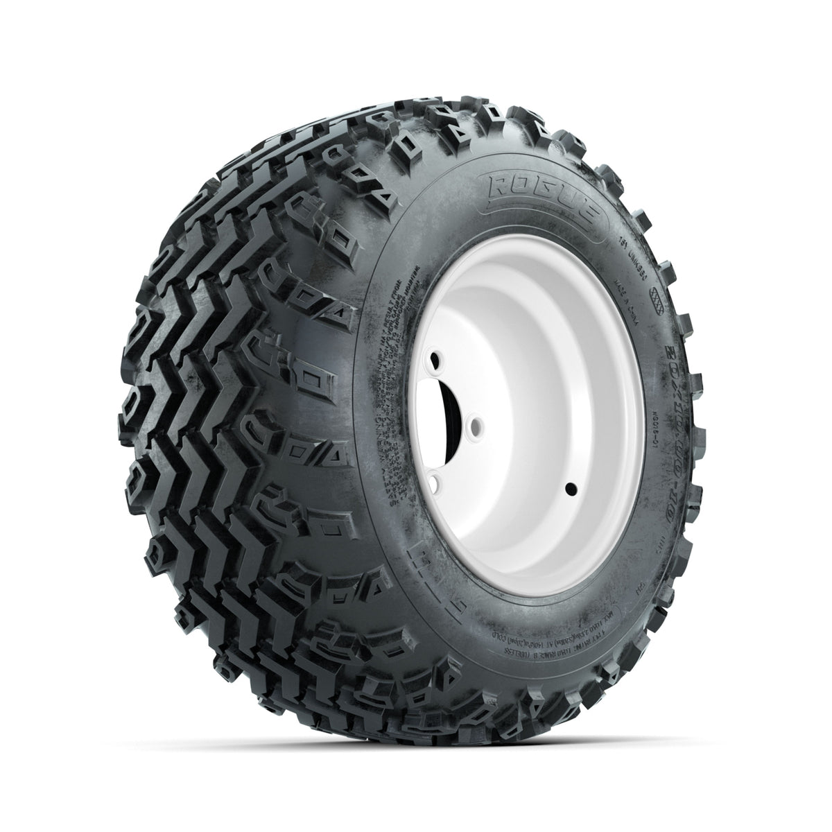 GTW Steel White 10 in Wheels with 20x10.00-10 Rogue All Terrain Tires ‚Äì Full Set