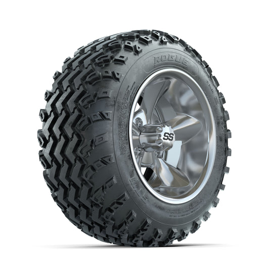 GTW Godfather Chrome 12 in Wheels with 22x11.00-12 Rogue All Terrain Tires ‚Äì Full Set