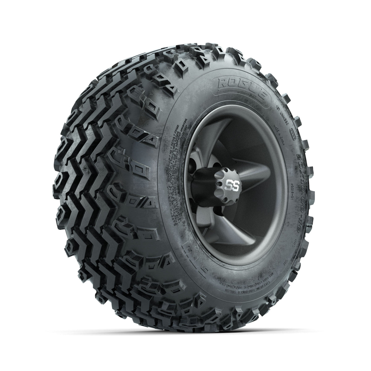 GTW Godfather Matte Grey 10 in Wheels with 20x10.00-10 Rogue All Terrain Tires ‚Äì Full Set