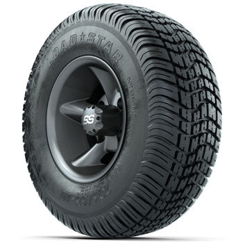 GTW Matte Gray Godfather 10 in Wheels with 205/65-10 Kenda Load Star Tires - Set of 4