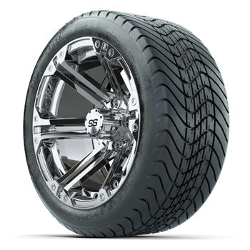 GTW Chrome Specter 14 in Wheels with 225/30-14 Mamba Street Tires - Set of 4