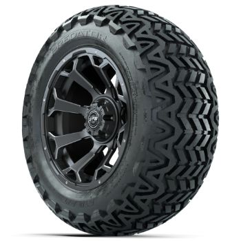 Set of 4 - 14 in GTW Matte Gray Raven Wheels with 23x10-14 GTW Predator All-Terrain Tires