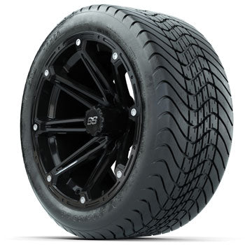 GTW Black Element 14 in Wheels with 225/30-14 Mamba Street Tires - Set of 4
