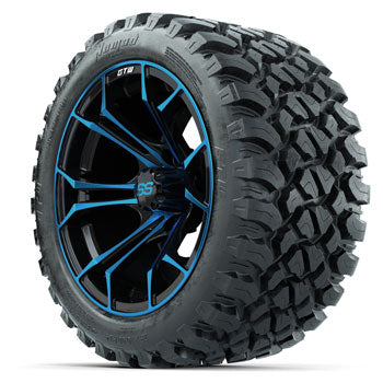 GTW Spyder Wheels 14 in Wheels with 23x10-14 in Nomad All Terrain Tires - Set of 4