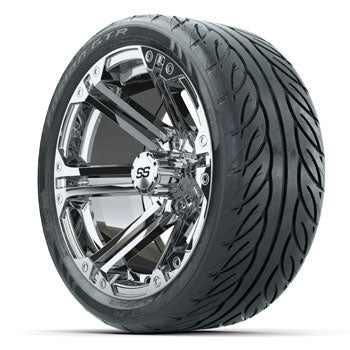GTW Chrome Specter 14 in Wheels with 205/40-R14 Fusion GTR Street Tire ...
