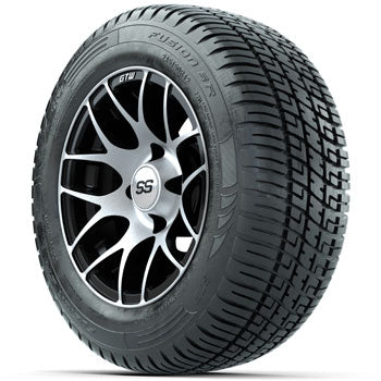 GTW Pursuit 12 in Wheels with 215/50-R12 Fusion S/R Street Tires - Set of 4