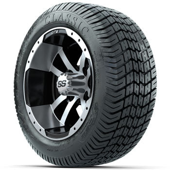 GTW Storm Trooper 12 in Wheels with 215/40-12 Excel Classic Street Tires - Set of 4