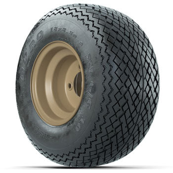 Set of 4 - 8 in Stone Steel Wheels with 18 in Duro Sawtooth G/C10 Tires