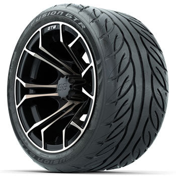 GTW Spyder 12 in Wheels with 215/40-R12 Fusion GTR Street Tires - Set of 4